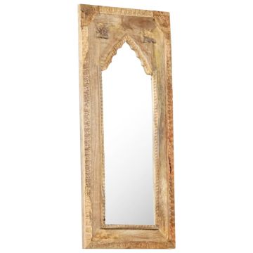 Specchio 50x3x110 cm in Legno Massello di Mango