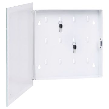Cassetta Portachiavi con Lavagna Magnetica Bianca 35x35x4 cm