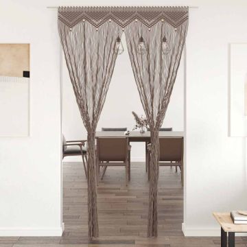 Tenda Macramè Grigio Talpa 140x240 cm in Cotone