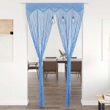 Tenda Macramè Blu 140x240 cm in Cotone
