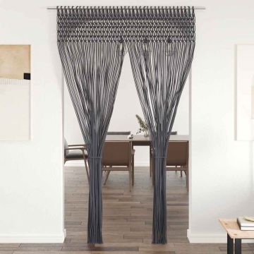 Tenda Macramè Antracite 140x240 cm in Cotone