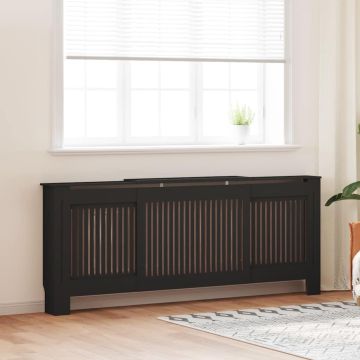 Copertura per Radiatore Nera in Legno Multistrato 205 cm