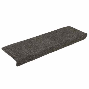 Tappetini per scale autoadesivi 15 pz 65x21x4 cm Antracite Bordo rettangolare