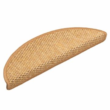 Tappeti Autoadesivi Scale Aspetto Sisal 15 pz 56x17x3 cm Sisal