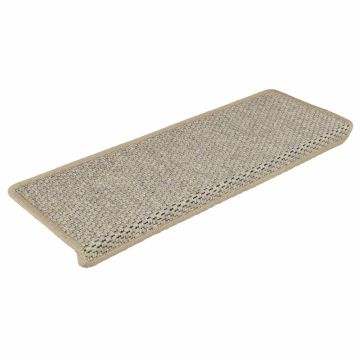 Tappeti Autoadesivi Scale Aspetto Sisal 15 pz 65x21x4 cm Verde Chiaro