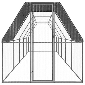 Gabbia per Polli 2x10x2 m in Acciaio Zincato