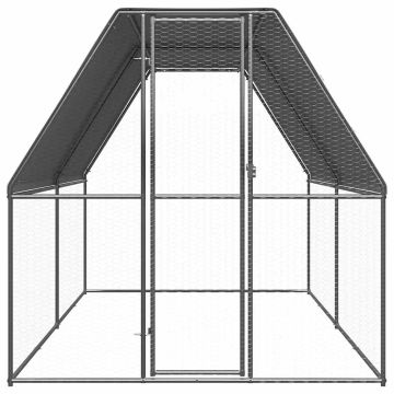 Gabbia per Polli 2x4x2 m in Acciaio Zincato