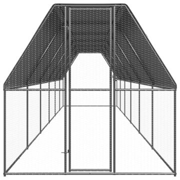 Gabbia per Polli 2x12x2 m in Acciaio Zincato