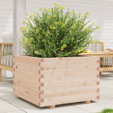 Fioriera da Giardino 70x70x49,5 cm in Legno Massello di Pino