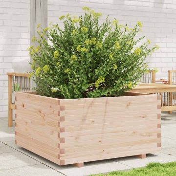 Fioriera da Giardino 90x90x49,5 cm in Legno Massello di Pino