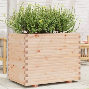 Fioriera da Giardino 90x60x72,5 cm in Legno Massello di Pino