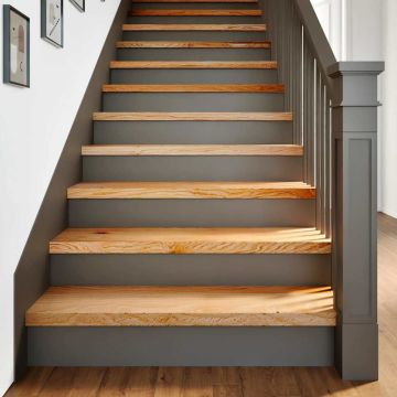 Gradini 12 pz Marrone Chiaro 90x30x2 cm Legno Massello Rovere