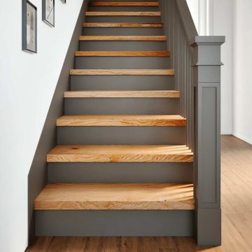 Gradini 16 pz Marrone Chiaro 80x25x2 cm Legno Massello Rovere