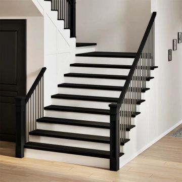 Gradini 8 pz Marrone Scuro 120x25x2 cm Legno Massello Rovere