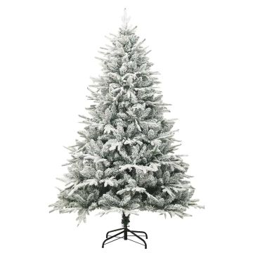 Albero di Natale Artificiale con Neve Verde 180 cm PVC e PE