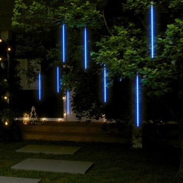 Luci Meteoriche 8 pz 50cm Blu 288 LED Interni Esterni
