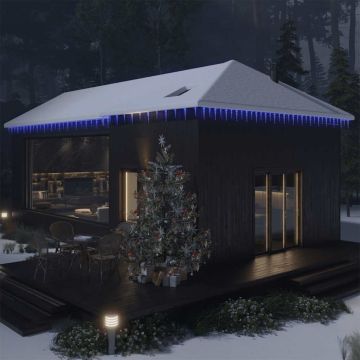 Luci Natale a Ghiacciolo 100 pz Blu in Acrilico