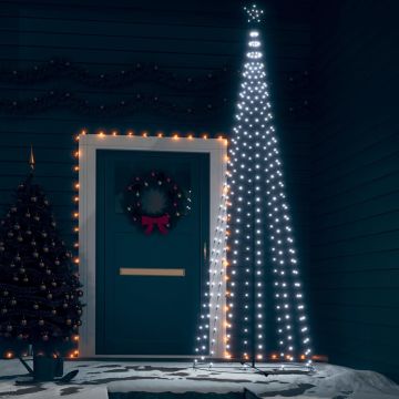 Albero di Natale a Cono con 330 LED Bianco Freddo 100x300 cm