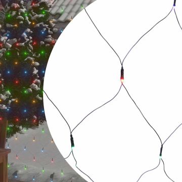 Luci di Natale a Rete Colorate 3x3m 306 LED Interni Esterni