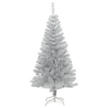 Albero di Natale Artificiale con Supporto Argento 120 cm PET