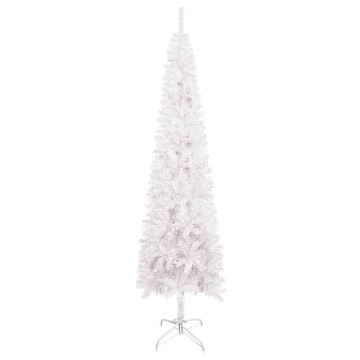 Albero di Natale Sottile Bianco 240 cm
