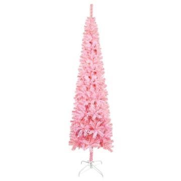 Albero di Natale Sottile Rosa 240 cm