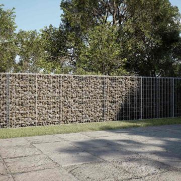 Cesto Gabbione con Copertura 800x50x100 cm Ferro Zincato