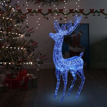 Renna di Natale XXL in Acrilico 250 LED 180 cm Blu