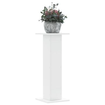 Supporti per Piante 2 pz Bianchi 30x30x80 cm Legno Multistrato