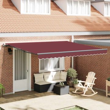 Tenda da Sole Retrattile Manuale Bordò 400x300 cm