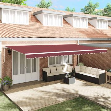 Tenda da Sole Retrattile Automatica Bordò 600x300 cm