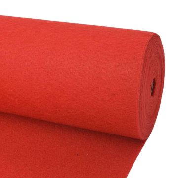 Tappeto Tinta unita Rosso 1,2 x 12 m Poliestere