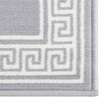 Tappeto Lungo in BCF Grigio con Motivo 60x400 cm