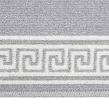 Tappeto Lungo in BCF Grigio con Motivo 100x300 cm