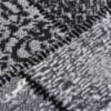 Tappeto Lungo in BCF Grigio con Motivo a Blocchi 60x450 cm