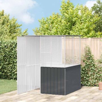 Gabbia per uccelli Antracite 165 x 165 x 200 cm Acciaio zincato