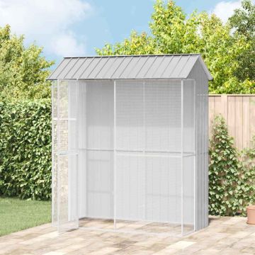 Gabbia per uccelli Grigio 215 x 110 x 247 cm Acciaio zincato