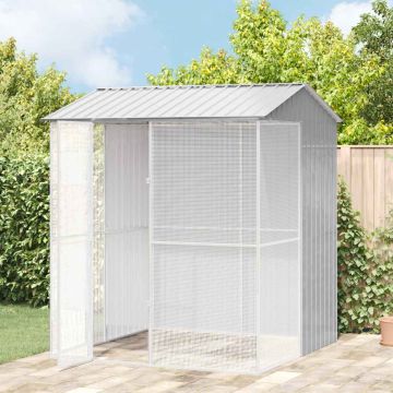 Gabbia per uccelli Grigio 215 x 210 x 247 cm Acciaio zincato