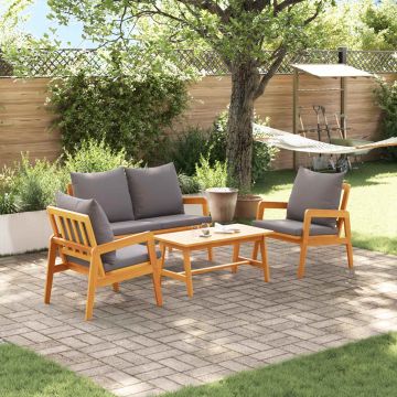 Set bistrot 4 pz Marrone Legno di Acacia Massello