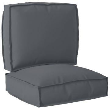 Set di Cuscini per Pallet Tessuto Oxford Antracite