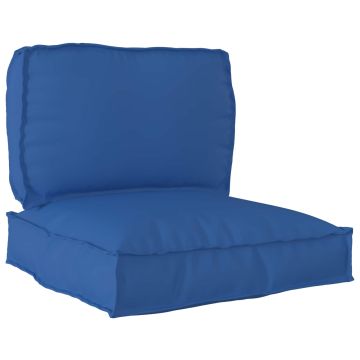 Set di Cuscini per Pallet Tessuto Oxford Blu Reale