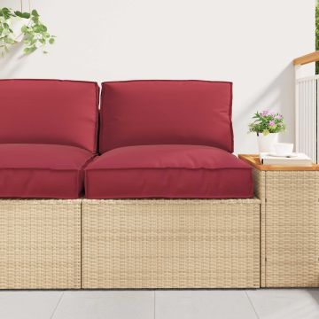 Set di Cuscini per Pallet Tessuto Oxford Crema 80 x 80 x 52 cm