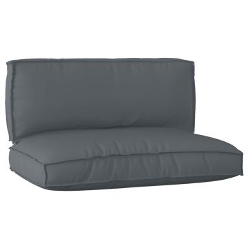 Set di Cuscini per Pallet Tessuto Oxford Antracite