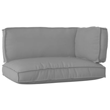 Set di Cuscini per Pallet Tessuto Oxford Grigio