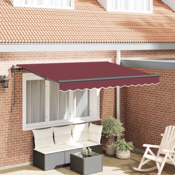 Tenda retrattile Borgogna 250 x 200 cm Tessuto