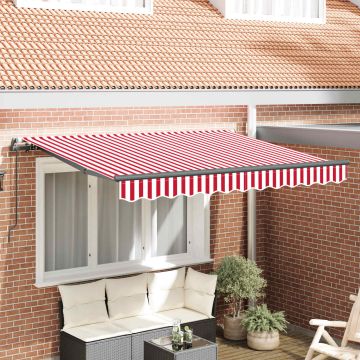 Tenda retrattile Rosso 250 x 200 cm Tessuto
