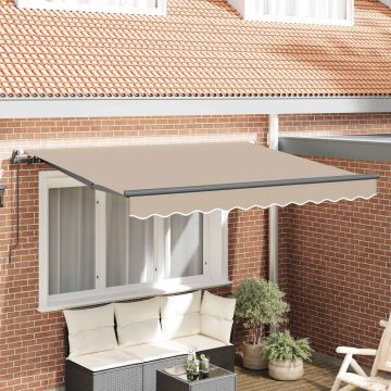 Tenda retrattile Beige 250 x 200 cm Tessuto