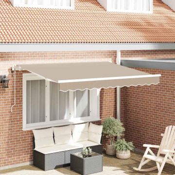 Tenda retrattile Beige 250 x 200 cm Tessuto