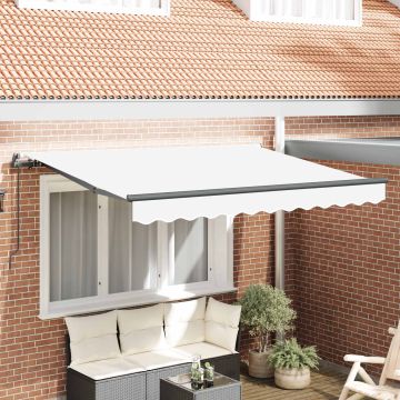 Tenda retrattile Bianco 250 x 200 cm Tessuto