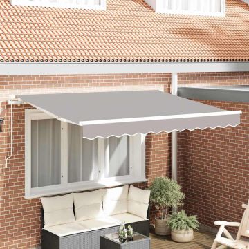 Tenda retrattile Grigio chiaro 250 x 200 cm Tessuto